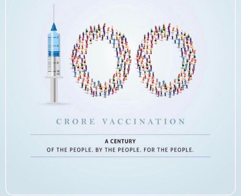 India achieved 100 crore vaccinations target against the deadly CORONA Virus.